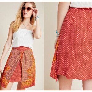 Anthropologie Maeve Printed Jamila Mini Skirt size 4 floral flowers Woman’s